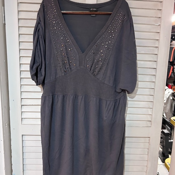 Dots Charcoal Knit Top - Picture 1 of 2